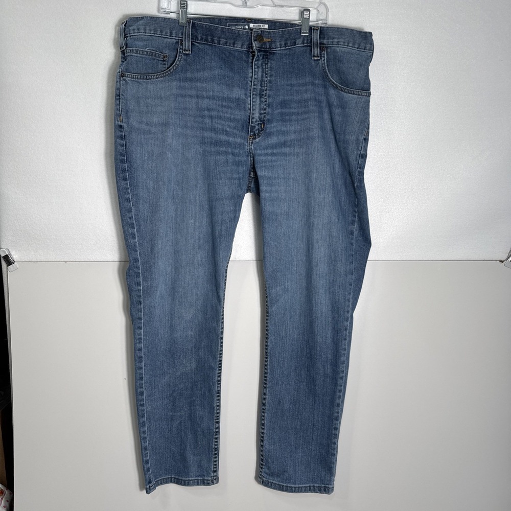 Carhartt Relaxed Fit Work Jeans Light Denim Men Jeans 42x30 BD4960-M